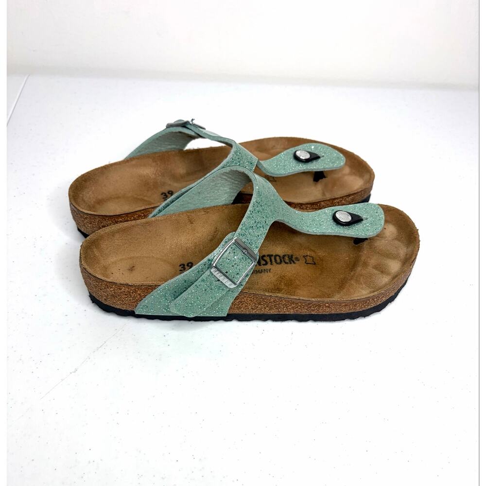 Birkenstock Gizeh Sandals EU 39 Cosmic Sparkle Mineral Beach Coastal Resort - Picture 4 of 11